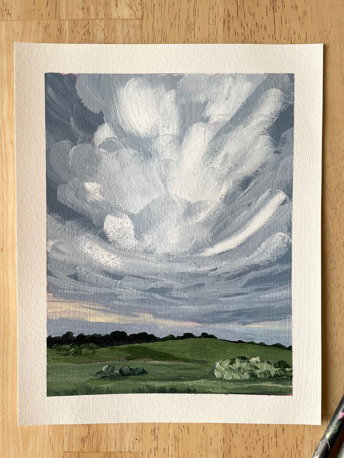 "Thunderheads" acrylic painting