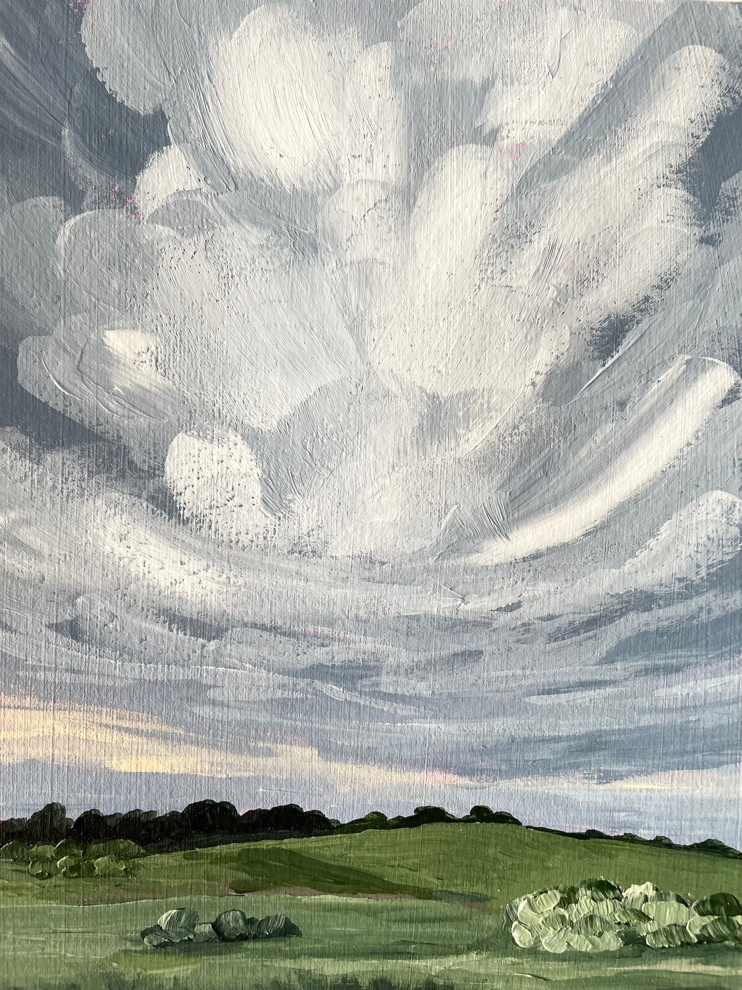 "Thunderheads" acrylic painting