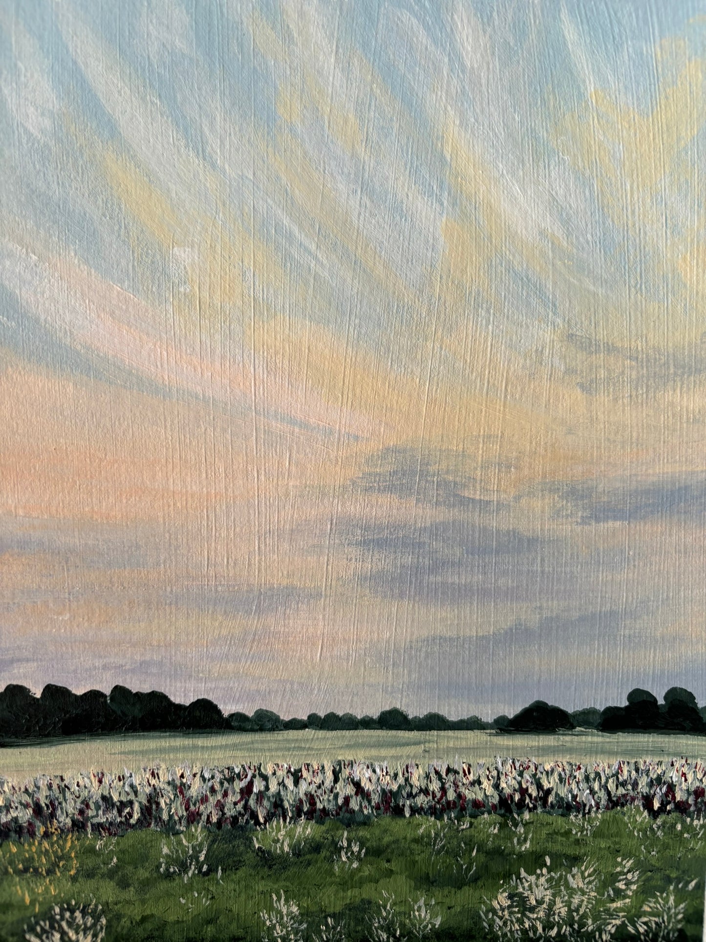"Spring Evening" acrylic landscape painting