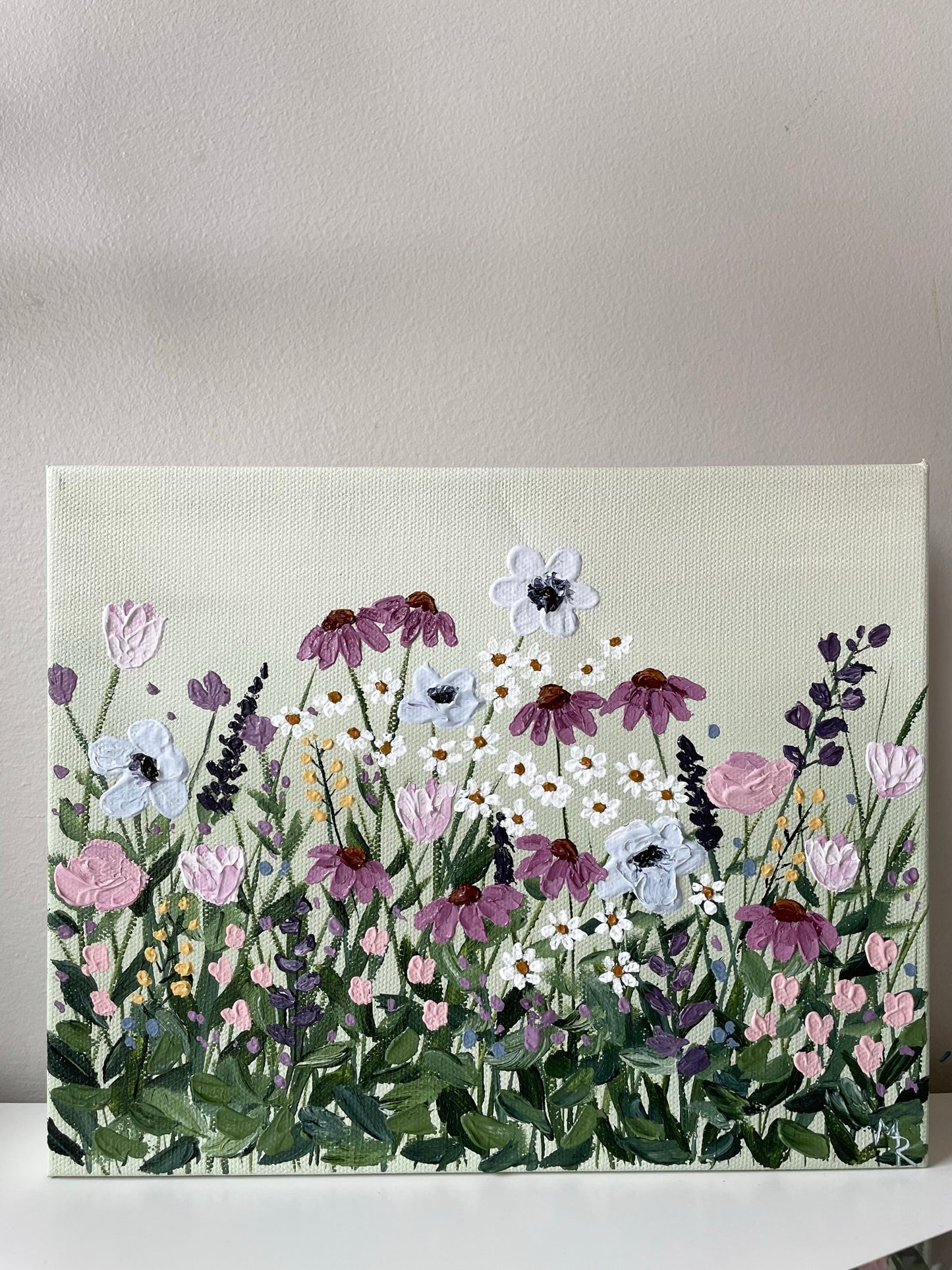 "In Full Bloom" acrylic painting