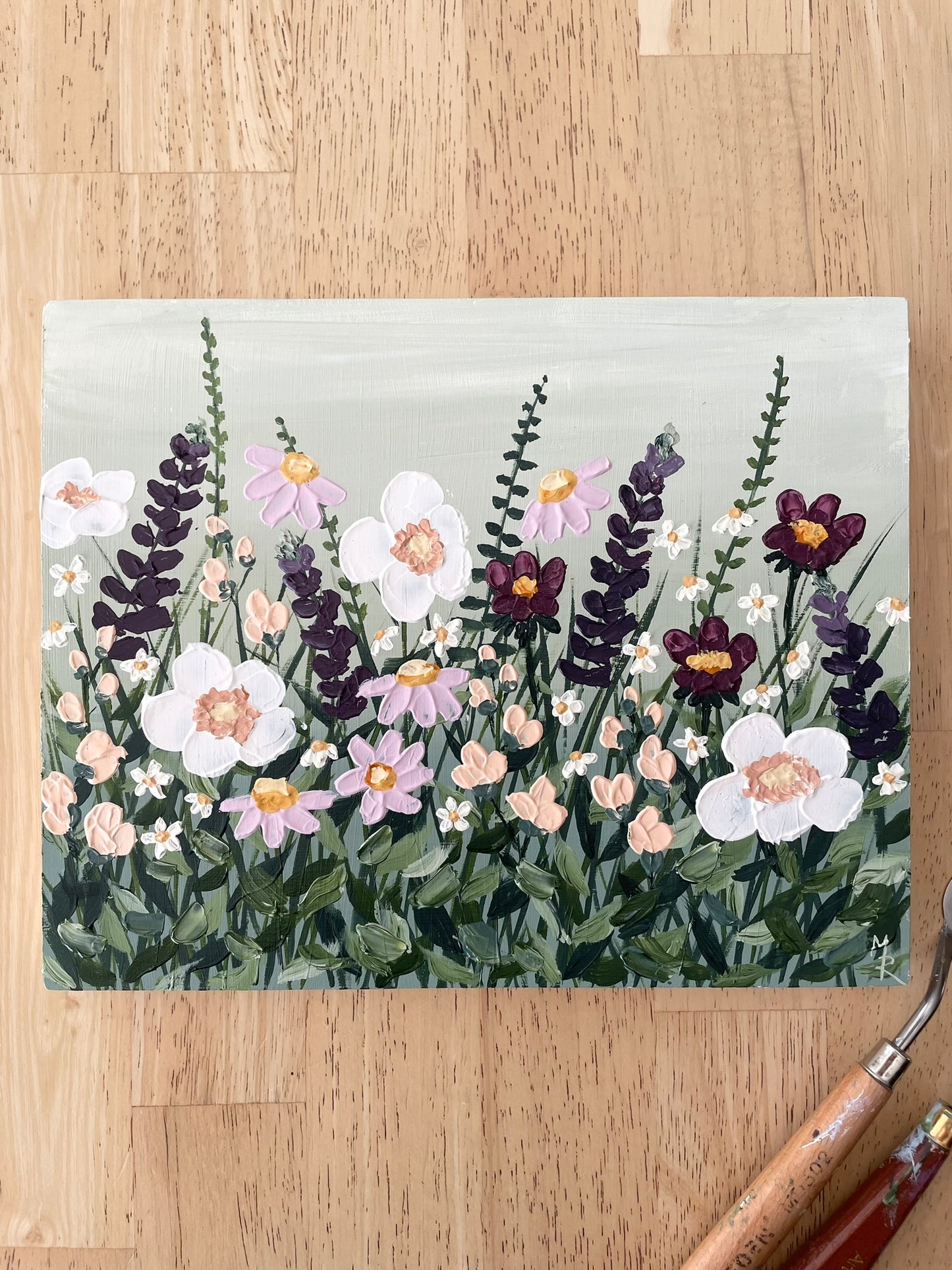 "Wild Blooms" acrylic painting