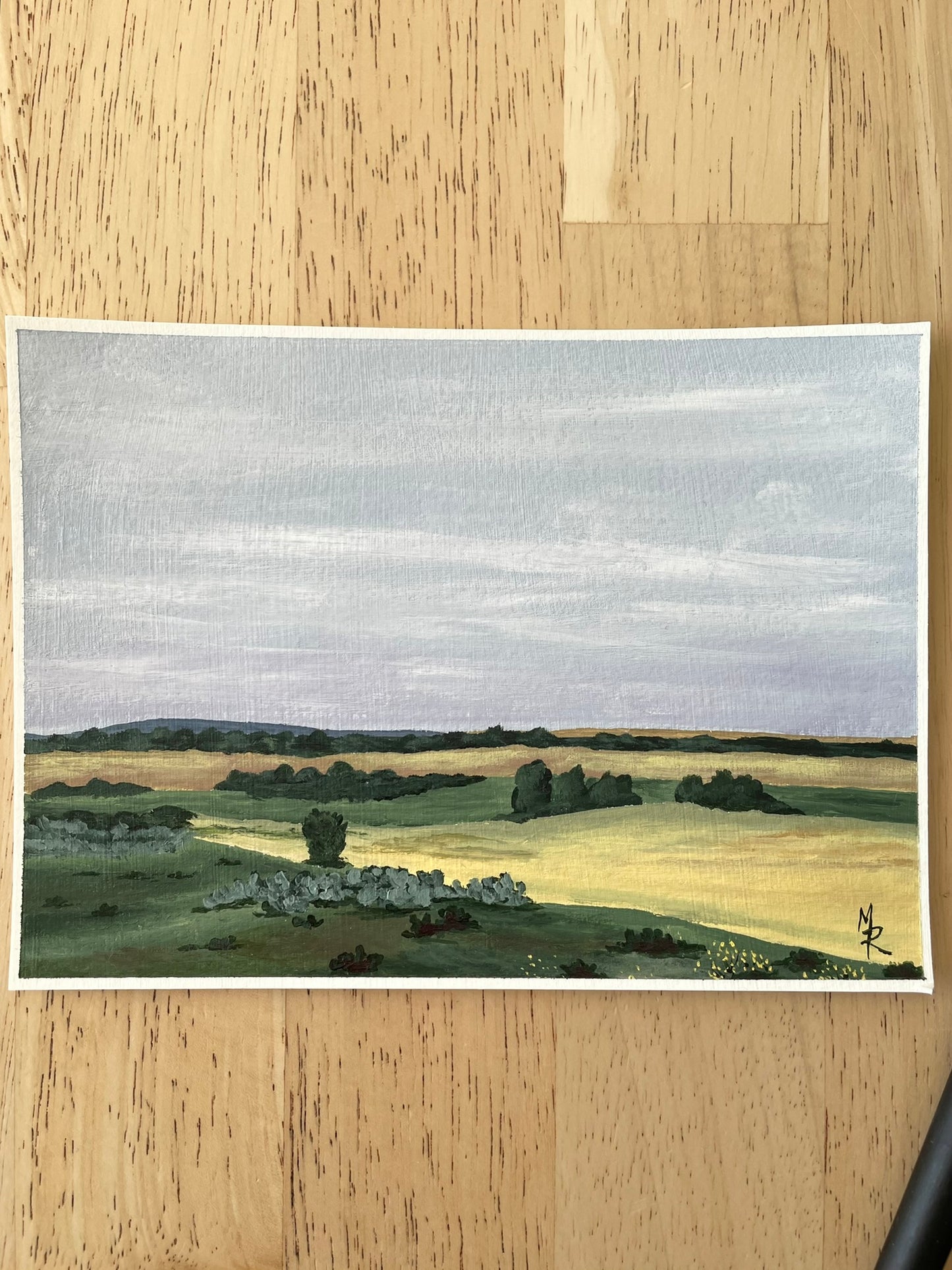 "Summer Fields" acrylic painting