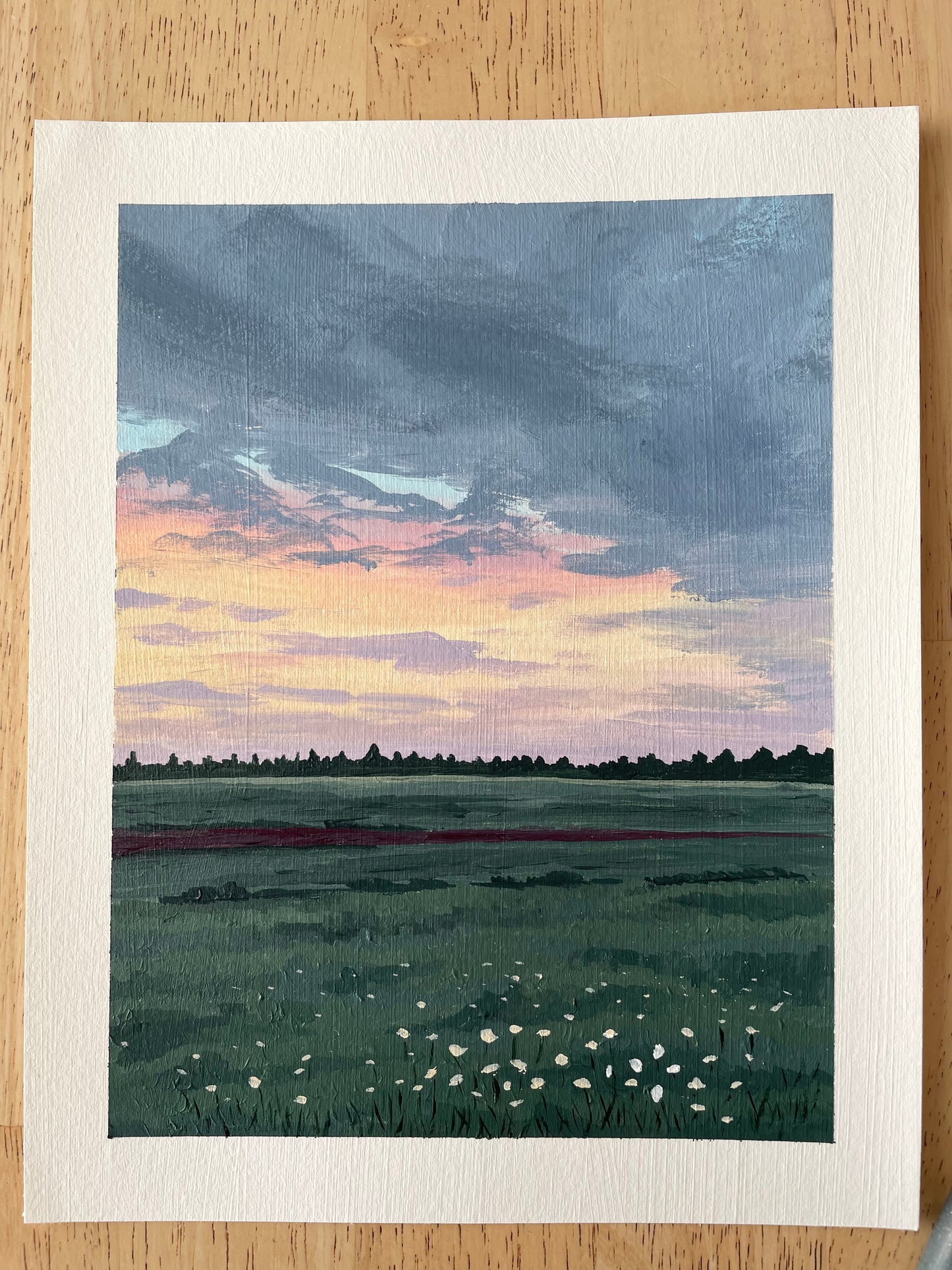 "Sunset Dreaming" acrylic landscape painting