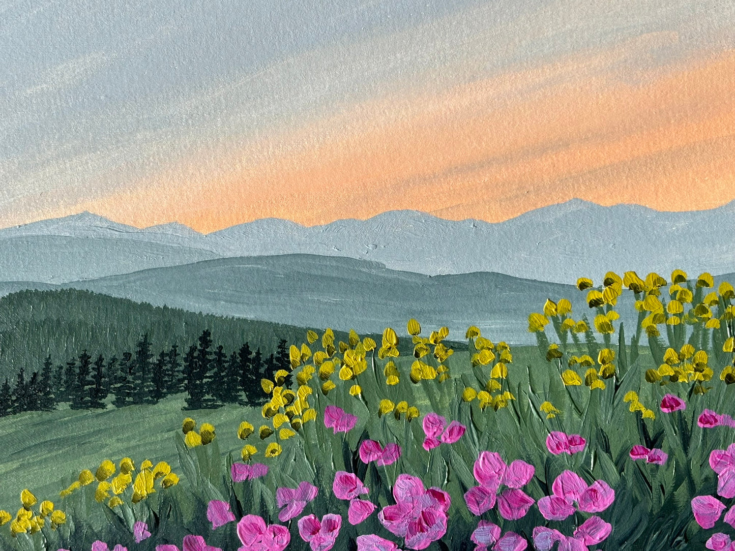 "Morning Glory" acrylic landscape painting