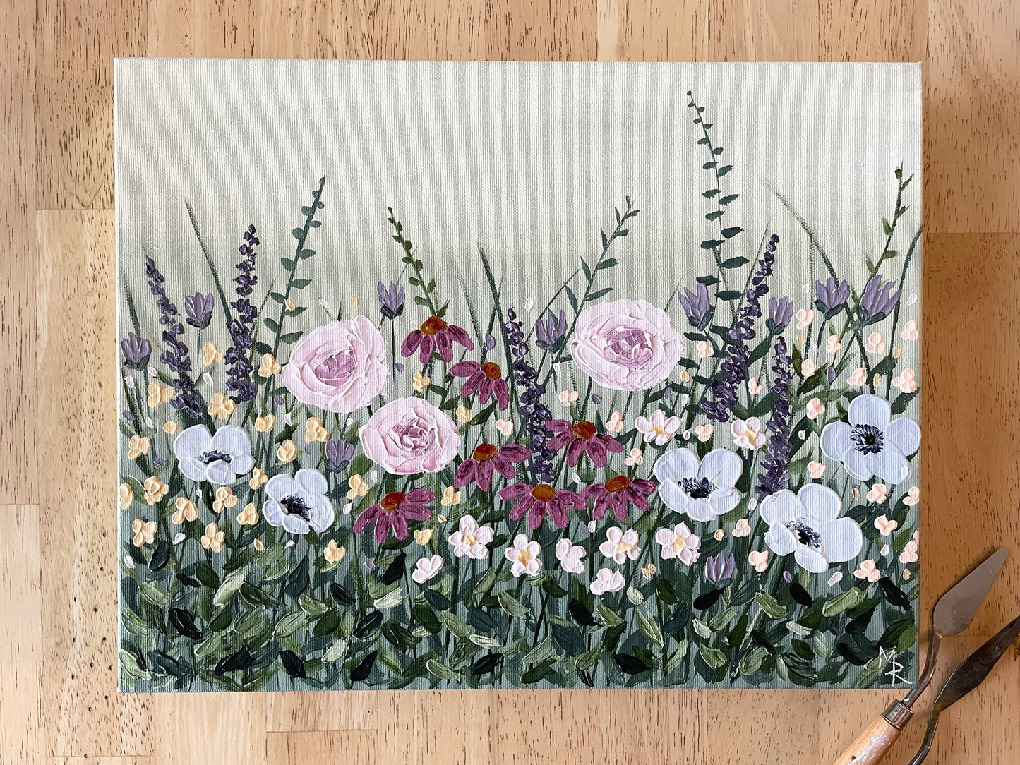 "Spring Blooms" acrylic painting