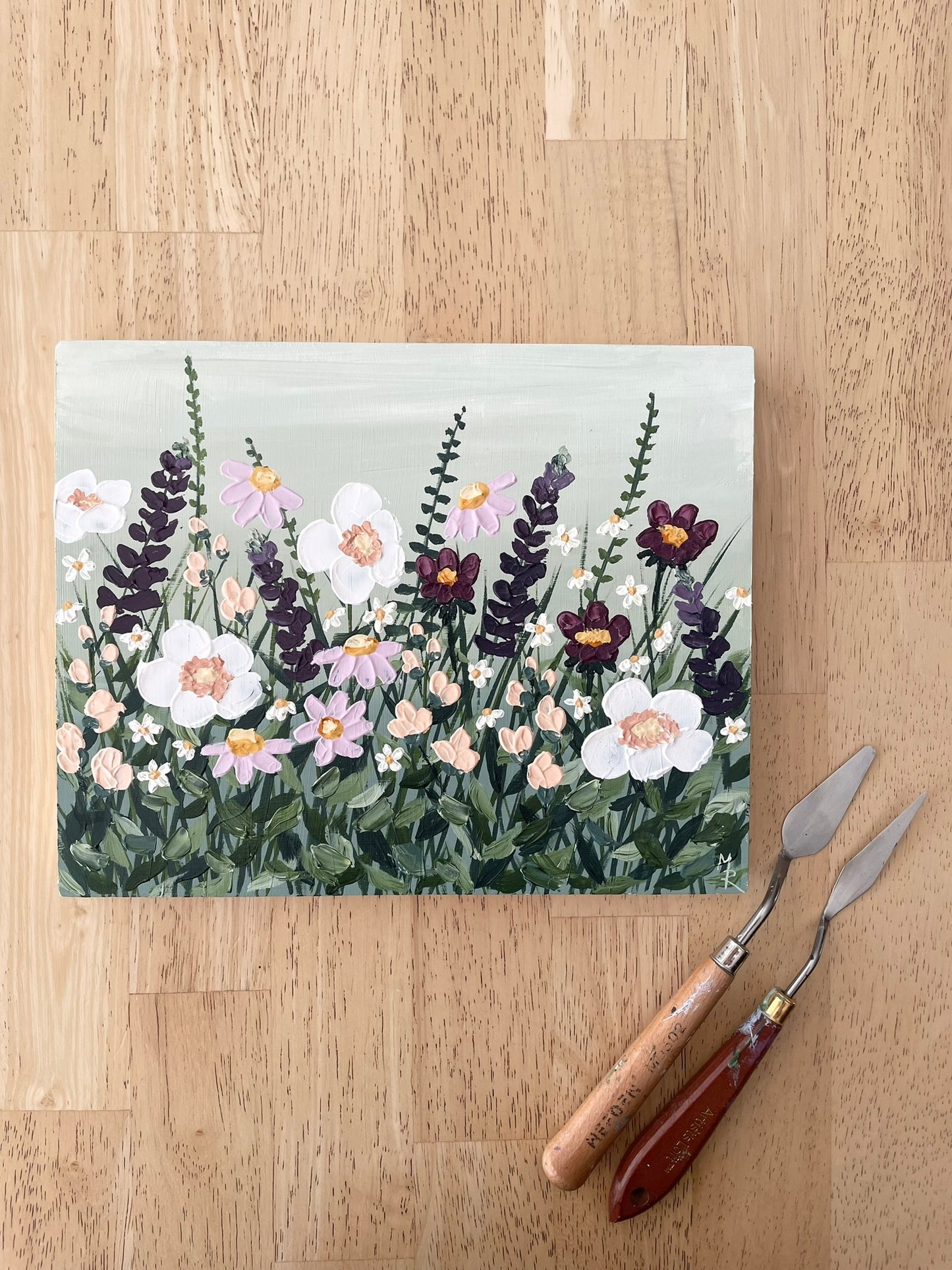 "Wild Blooms" acrylic painting