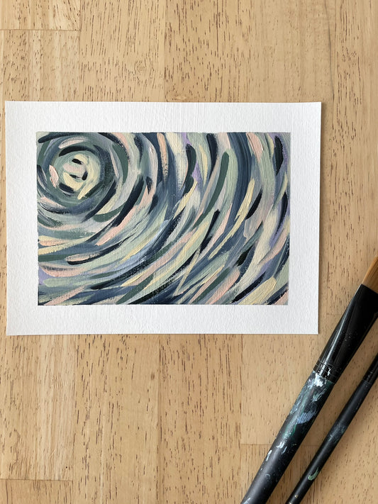 "Summer Swirls" acrylic painting