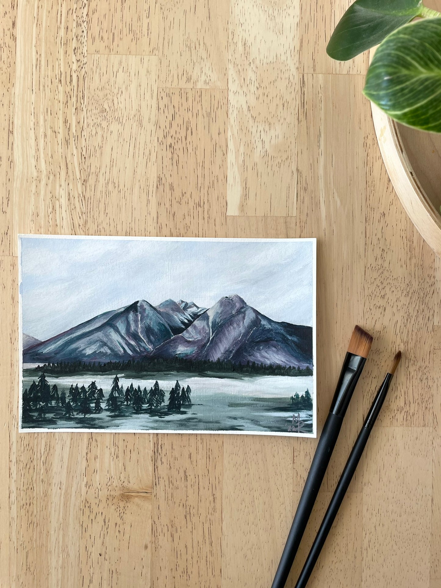 "November Mountains" acrylic painting